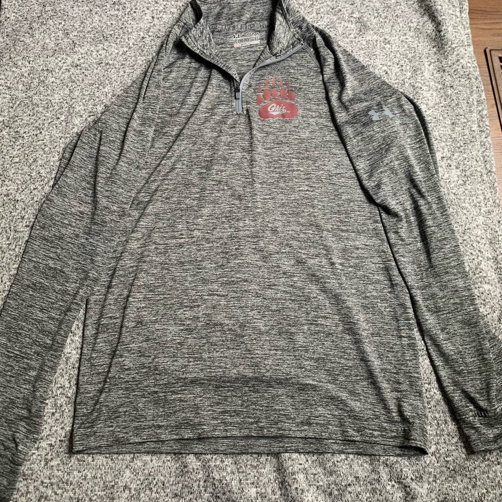 Mens Under Armour Montana Grizzlies Shirt - 1/4 Zip Top Loose Fit - Cold Gear SM